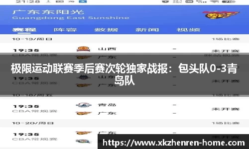 极限运动联赛季后赛次轮独家战报：包头队0-3青岛队